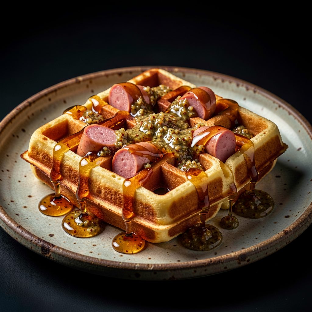 Gaufres aux Saucisses de Strasbourg, Érable et Moutarde